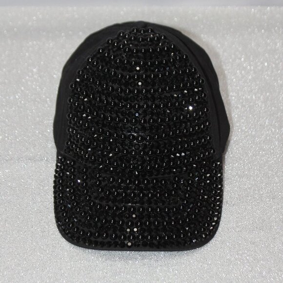 Black Jeweled Baseball Cap - Picture 2 of 9